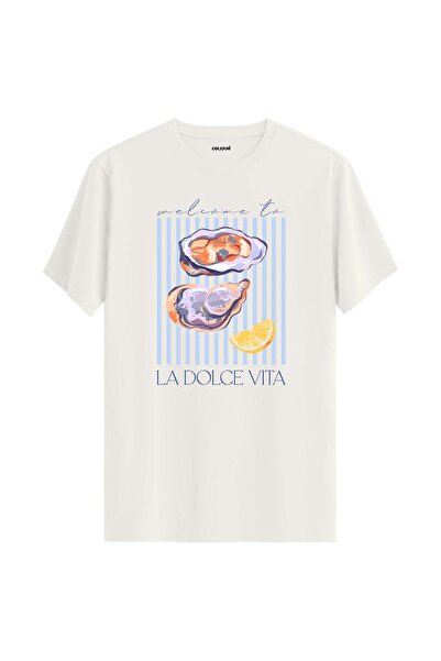 Colermi La Dolce Vita Oyster Printed T-Shirt