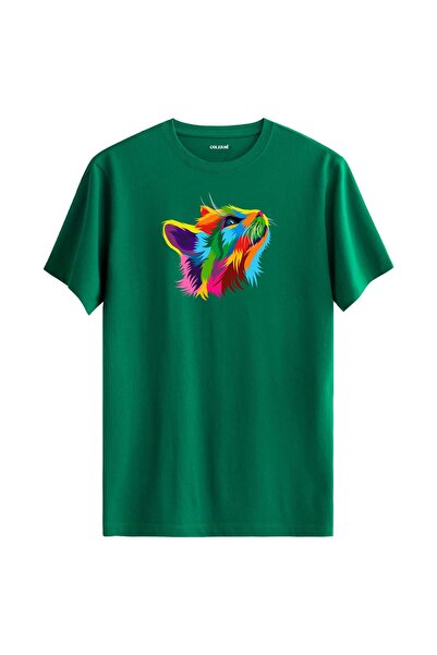 Colermi Colorful Pixie Cat Printed T-Shirt