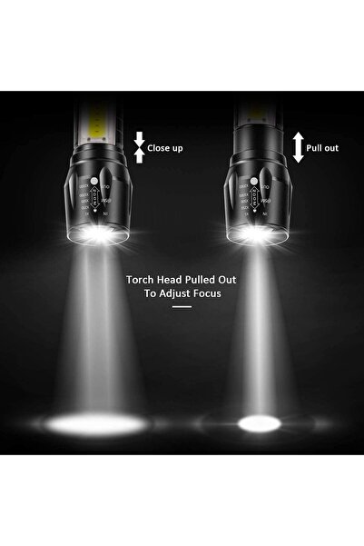 ToolHouse LED Flashlight, Portable Mini Strong Light Flashlight, Zoom Tactica...