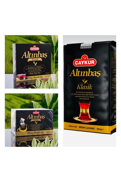 Çaykur ALTINBAŞ KLASİK 200 GR SERİSİ 1 PAKET DÖKME 200 GR 1 PAKET DEMLİK POŞE...