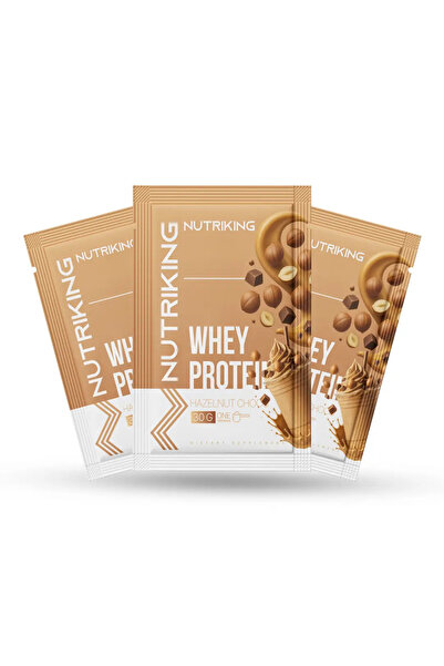 Nutriking Whey Protein (Şase) 30 Pieces Protein Powder with Hazelnut Flavor
