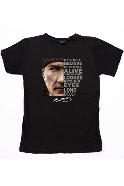 mAddog ATATÜRK ALIVE T SHiRT "he is still alive" / ARKASI iMZA BASKILI