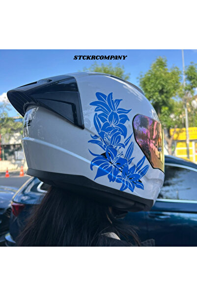 STCKRCO Çiçek Kask Sticker – Motor Kaskı İçin Premium Çiçek Sticker - Motor Ç...