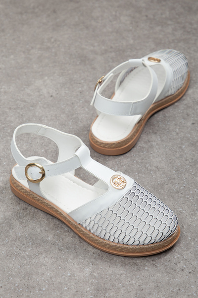 Mc vay Shoes Orthopedic Straw Sole Harbul Buckle Detailed Closed Toe Stylish ...
