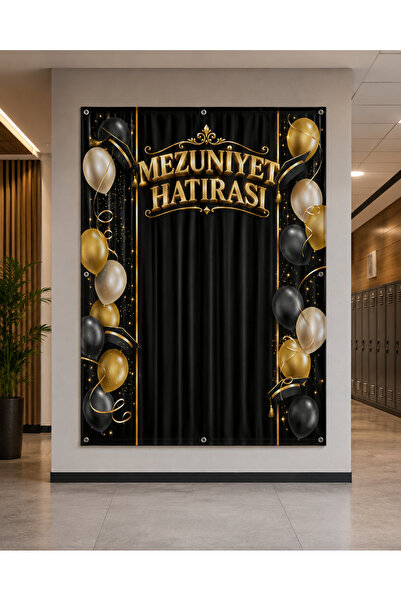 okul posterleri Mezuniyet Hatırası Fotoğraf Çekim Fon Perdesi 2 (160x210 cm)