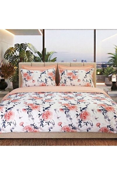 Pucioasa Double Duvet Cover Set made of %100 cotton satin with 2 sides, 4 pie...