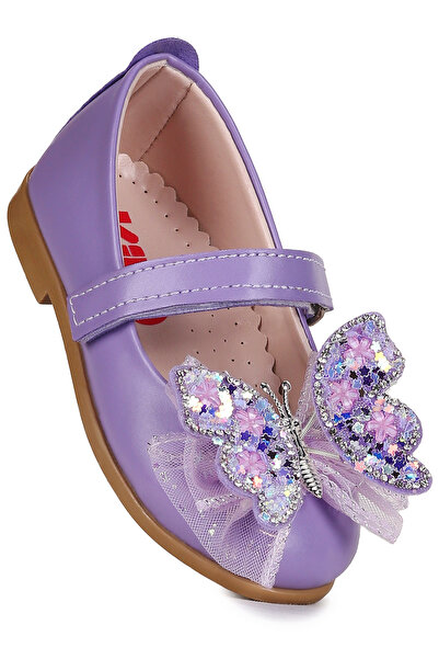 Kiko Kids Pantofi balerini pentru fetițe/copii cu accesoriu fluture cu velcro