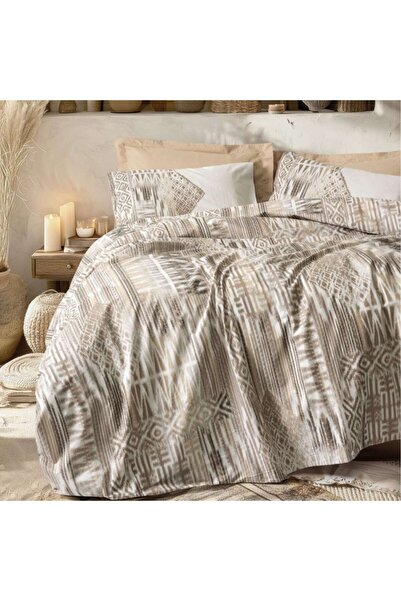 Cotton Box Bed linen 1 person Amara Caramel, Cotton Box, ranforce Cotton geom...