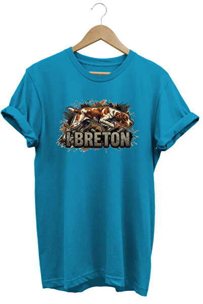 WİDİ Unisex Basset Hound Printed T-Shirt - Hunter Dogs Series Crew Neck Cotto...