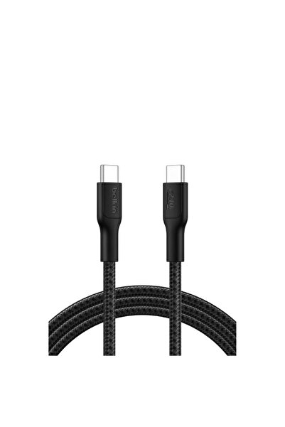 Belkin Eco Örgülü USB-C - USB-C Hızlı Şarj Kablosu (2 m, 240W, Siyah, USB 2.0)