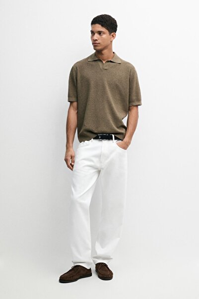 Massimo Dutti Pamuk karışımlı ve polo yaka triko t-shirt