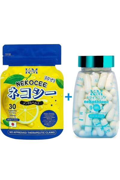 KM NEKOCEE 15in1 30 Capsules & nekothione 9in1 (FOOD SUPPLEMENT NO APPROVED T...