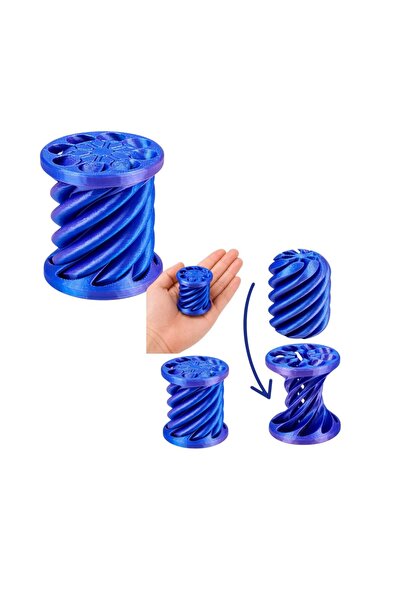 LeanToys Jucării antistres conuri rotative,3D, albastre, 3 piese, diferite mo...