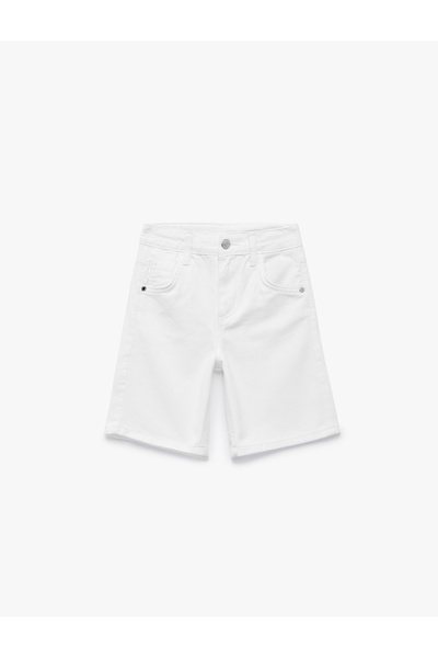 Koton Pamuklu Loose Fit Normal Bel Denim Şort