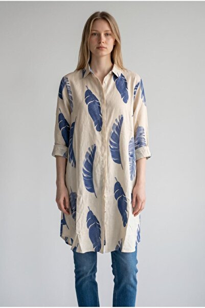 VETRE Women's Plus Size Long Viscose Shirt