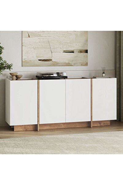 Rani Mobilya Rani Home Konsol Beyaz - Atlantik Çam 180Cm GD-5520