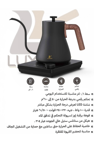 LUXURY 600ml 1000W Electric Coffee Drip Kettle