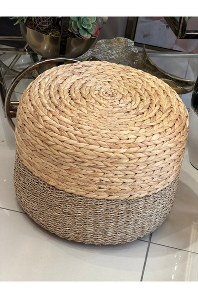 YASAR CONCEPT Jutina Hasır Puf 35x45 Cm