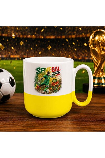 Bk Gift Senegal Fan-Themed 2026 World Cup Design Yellow Joyful Trophy Cup