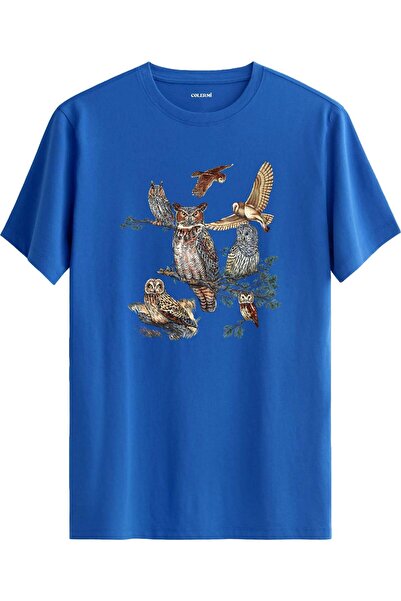 Colermi Owl Composition Nature Themed Artistic T-Shirt