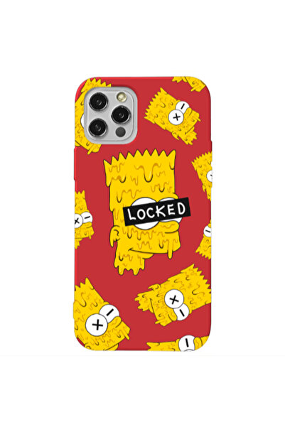 Other Apple iPhone 12 Pro Bart Simpson Red Colored Silicone TPU Θήκη