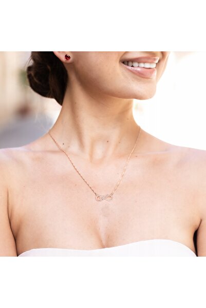 Larezo Colier Din Argint 925 Placat Cu Aur, Pandantiv Infinit Love Cu Labuta ...