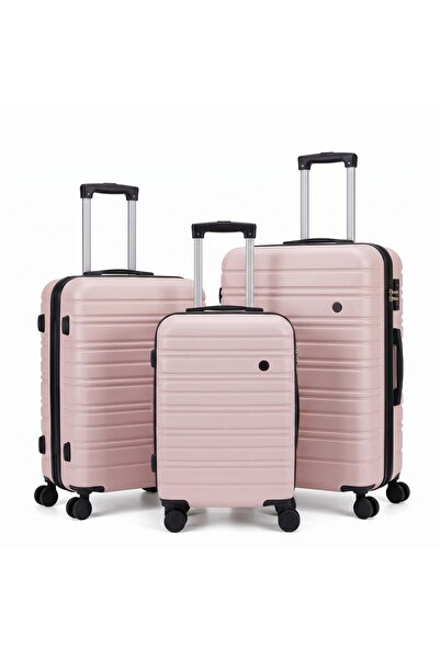 Flieger Luggage 3 Piece Luggage Set, Lightweight ABS Hard Shell Luggage Set w...