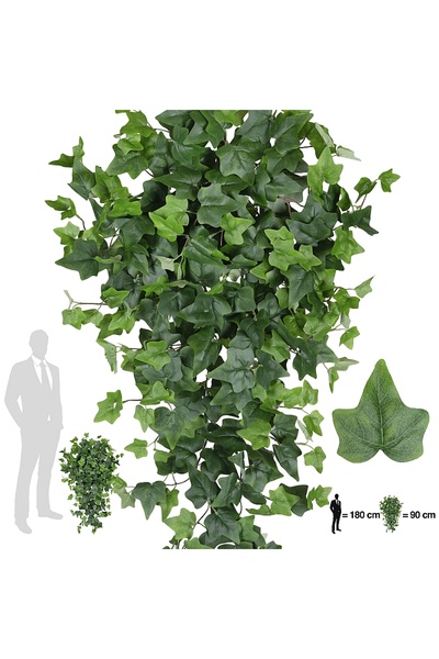 Roberto Rossi Iedera artificiala 90 cm cu 352 frunze. verde inchis - deschis
