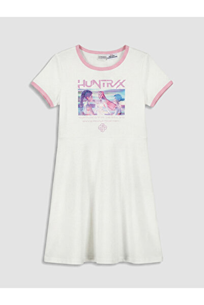 LC Waikiki Esvab • Modern & Distinctive K-Pop Demon Hunters Printed Girls' Dress
