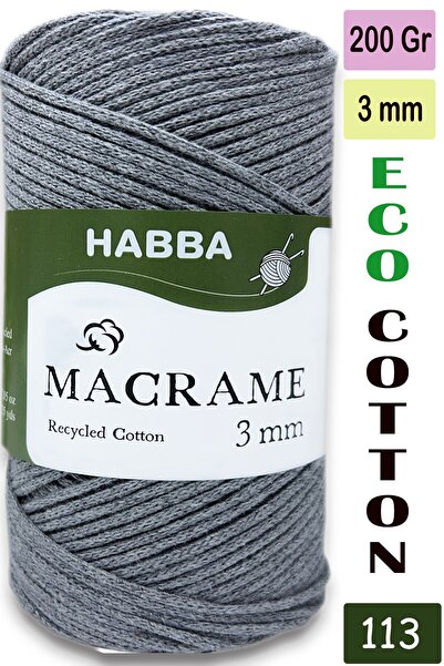 habba respect Habba 3 mm -Premium Cotton Cotton Macrame Cord-Cotton Chain Mac...