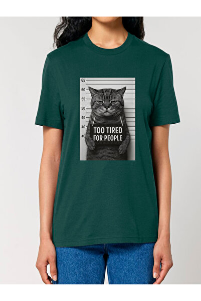 Cu Pisici Tricou din bumbac organic Premium-Too tired for people, Unisex