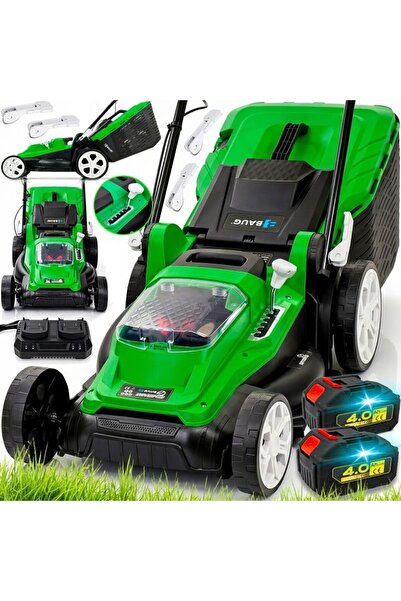 Notig Tools Baug Cordless Lawn Mower – 40V, 2×4Ah, Brushless, 38cm Cutting Wi...