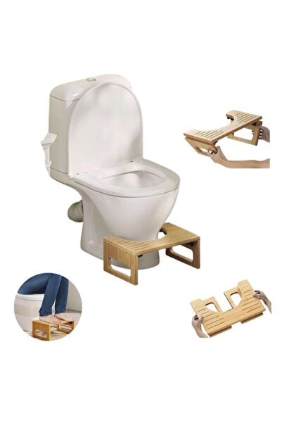 Jaskus ®   Scaun de toaletă din bambus, Soluție împotriva hemoroizilor, Corec...