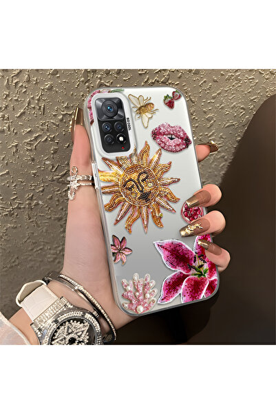 PATTERNOVA Redmi Note 11 Pro 4G/5G Uyumlu Yüksek Kalite Retro Güneş Ay Desenl...