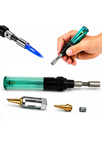zola 3 in 1 precision soldering gun with gas, flame adjustment, 400-1300°C, 8...