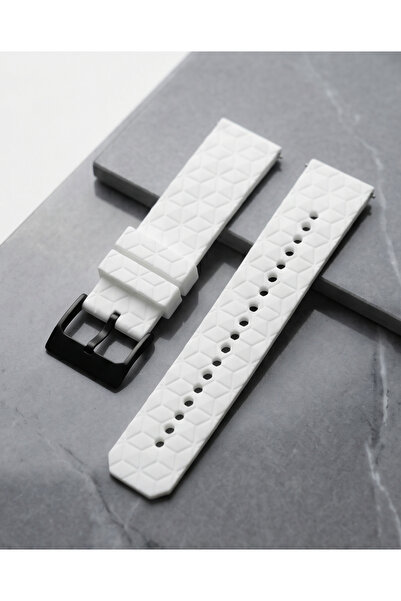 OEM Curea siliconica pentru ceas, alb, 22mm