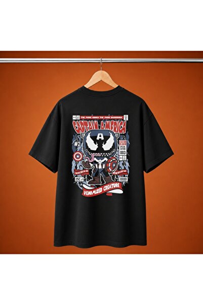 Venom Captain America Oversize Tisort