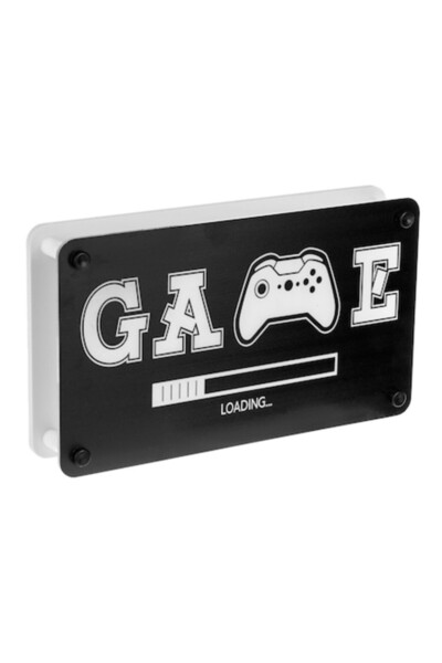OEM Lampă neon LED  "GAME Loading ", neagră, dimensiuni 23x13cm, alimentată p...