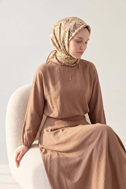 Silk Home وشاح ناعم بيرلا أصفر 90x90