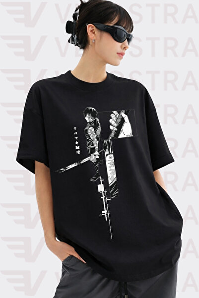 Velostra Unisex Jujutsu Kaisen Maki Zenin Anime Printed Oversize Crew Neck Co...