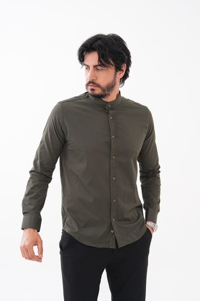 GustmanModa قميص هاكاي هاكيم ذو ياقة مميزة