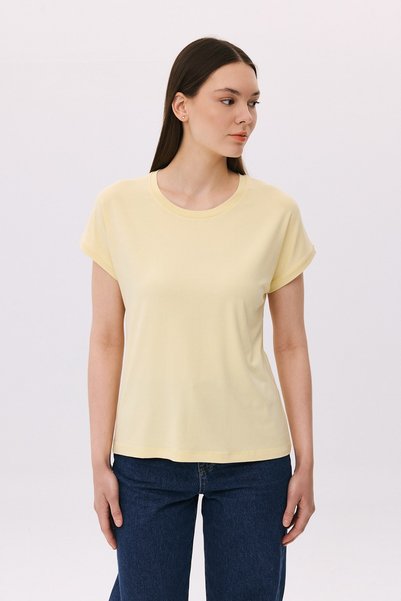 DAIDO Tricou basic din viscoză cu decolteu rotund