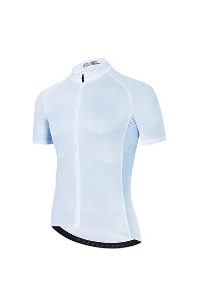 Choice30 Asian size-XL White Solid Color Summer Men Short Sleeves Cycling Jer...