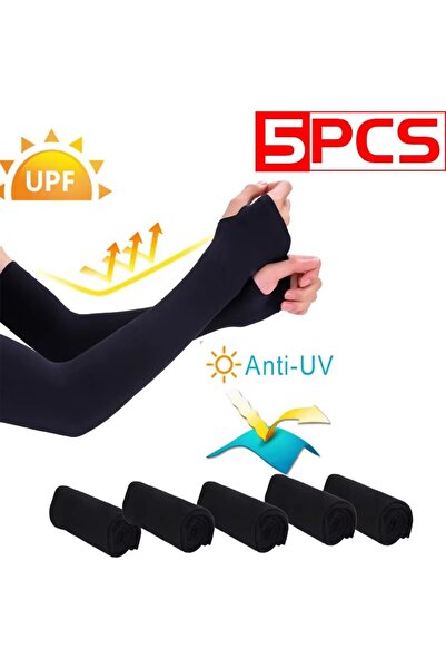Choice1 One Size black 5pcs 3/5PCS Arm Sleeves for Sun Protection Men's and W...