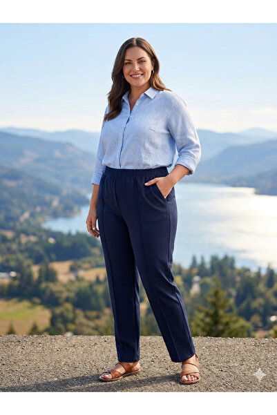 ARG Slim Trousers 1 Piece Dark Blue Large Size (Two Pockets on the Front) Qua...
