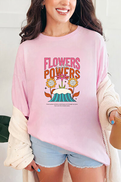 Sarah's Boutique Women's T-shirt – 100% cotton – Flowers Powers