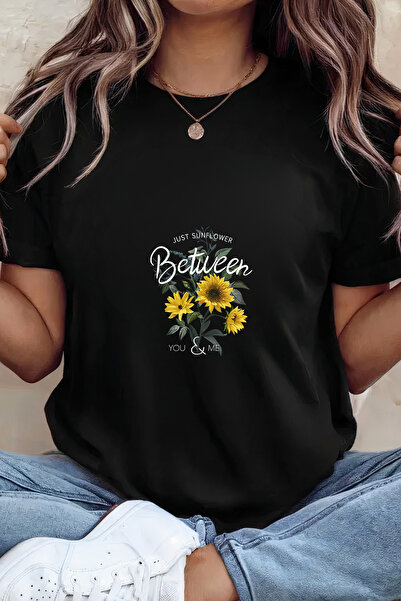 Sarah's Boutique Women's T-shirt – 100% cotton – Just Sunflower