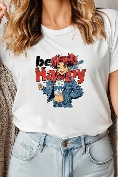 Sarah's Boutique Women's T-shirt – 100% cotton – Be Happy
