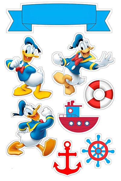 Buki'nin Atölyesi Autocolant Donald Duck pentru Telefon, Laptop, Notebook, Ta...