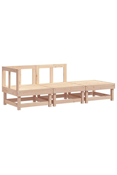 vidaxl Set mobilier de grădină, 3 piese, lemn masiv de pin